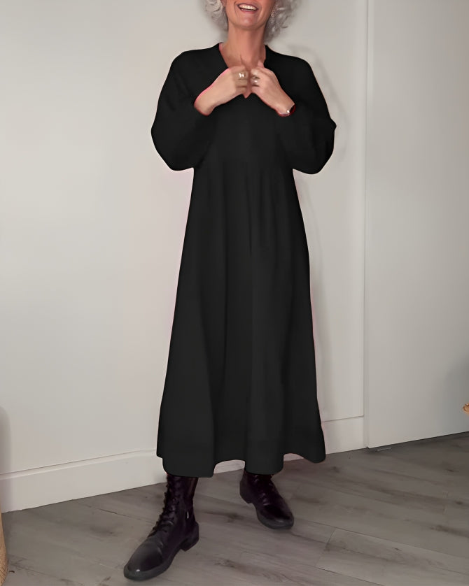 Alena | Elegantní maxi šaty s výstřihem do V