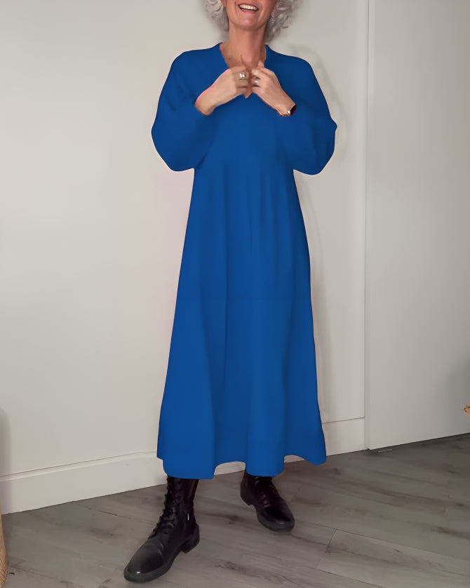 Alena | Elegantní maxi šaty s výstřihem do V