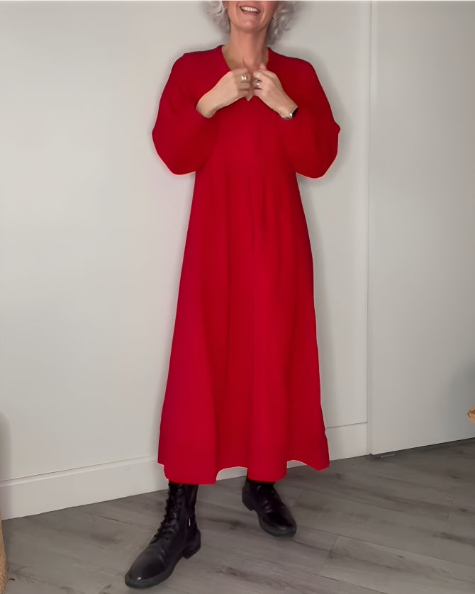 Alena | Elegantní maxi šaty s výstřihem do V